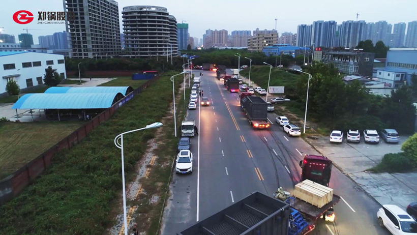 廣東玻璃窯余熱項目六車(chē)齊發(fā)貨